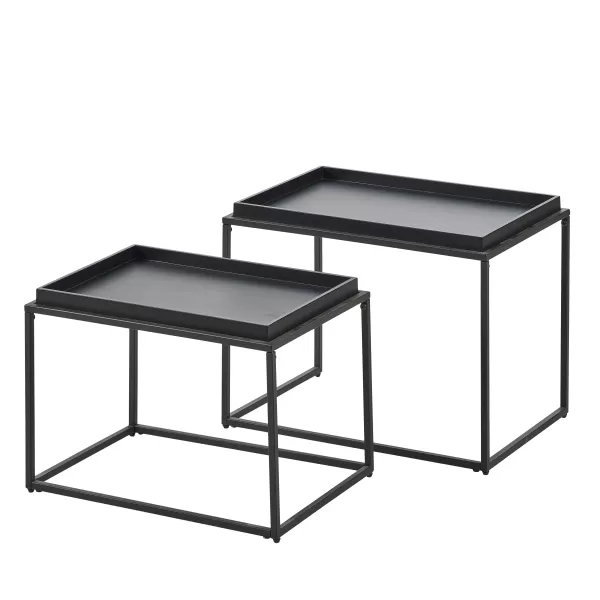 Apollo Mesas Auxiliares Conjunto De 2 Preto>CASA Best