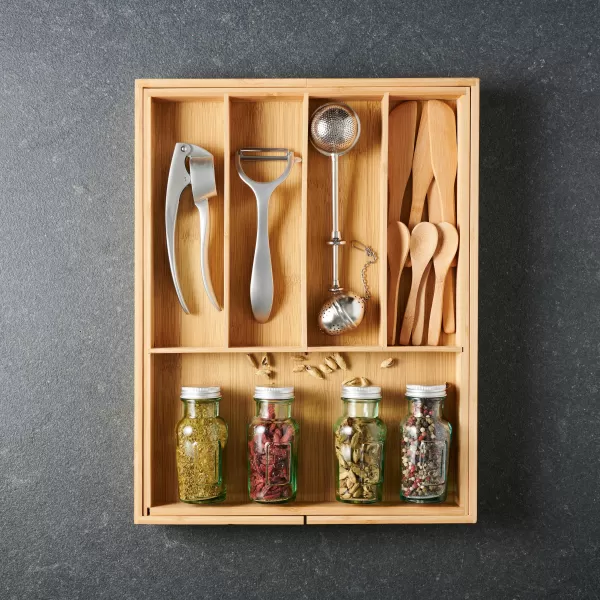 Bamboo Organizador Gaveta Extens Vel Natural>CASA Flash Sale