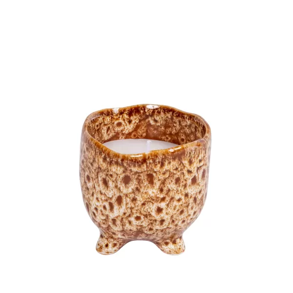 Ceramic Vela Em Pote Castanho>CASA Outlet