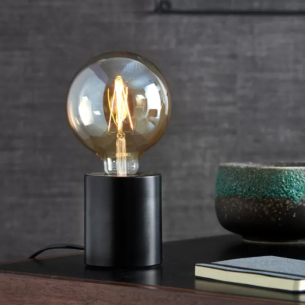 Cilinder Candeeiro De Mesa Preto>CASA Shop