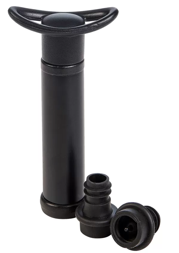 Divino Bomba Para Vinho Com 2 Rolhas Preto>CASA Online