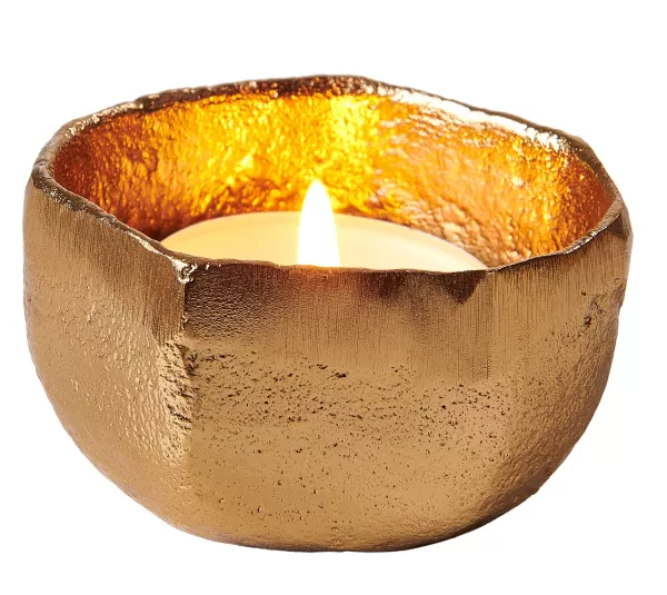 Erba Porta-Velas Para Lamparinas Dourado>CASA Hot