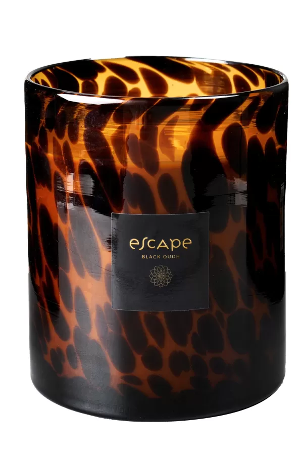 Escape Black Oudh Vela Perfumada Em Copo Preto, Castanho, Ocre>CASA Best