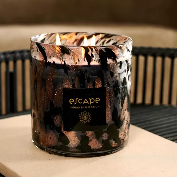 Escape Indian Inspiration Vela Perfumada Preto, Acobreado,>CASA Fashion