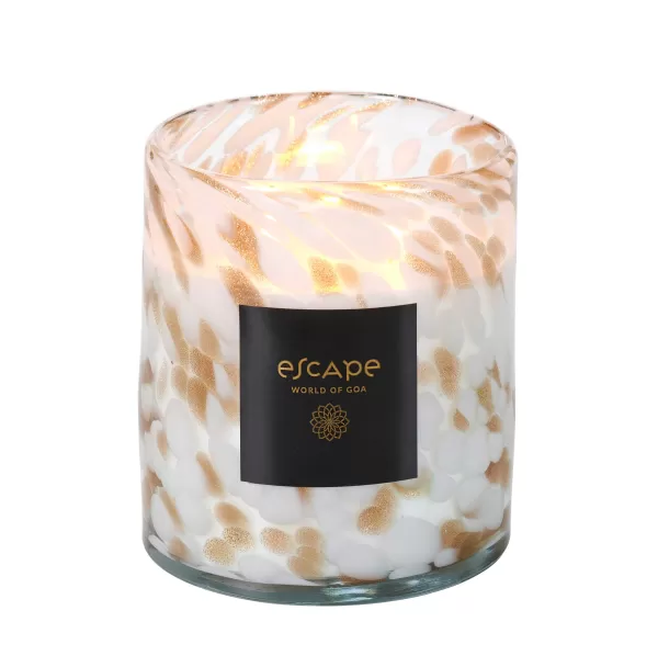 Escape World Of Goa Vela Perfumada Branco, Dourado,>CASA Hot