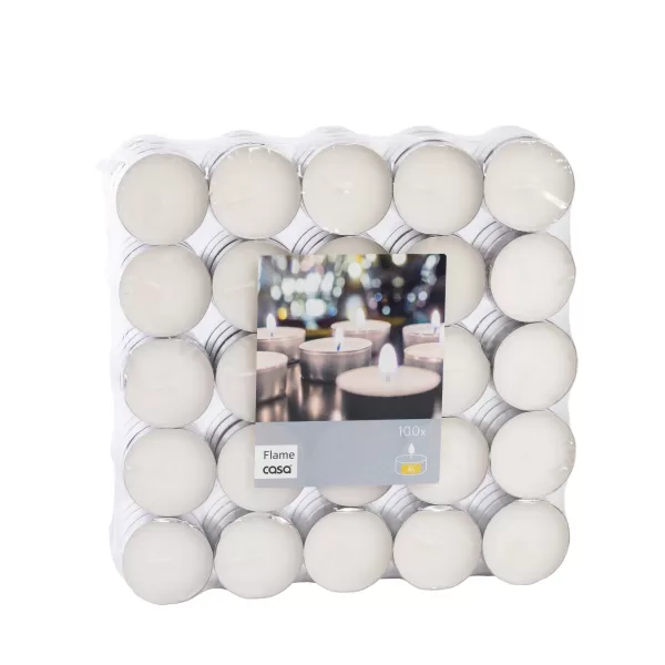 Flame 100 Velas Para Lamparinas Branco>CASA Fashion