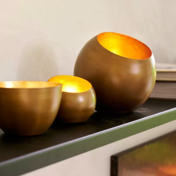 Gimini Porta-Velas Para Lamparinas Acobreado>CASA Sale