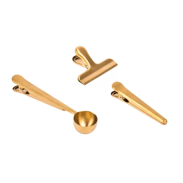 Goldy Clipes Conjunto De 3 Dourado>CASA Cheap