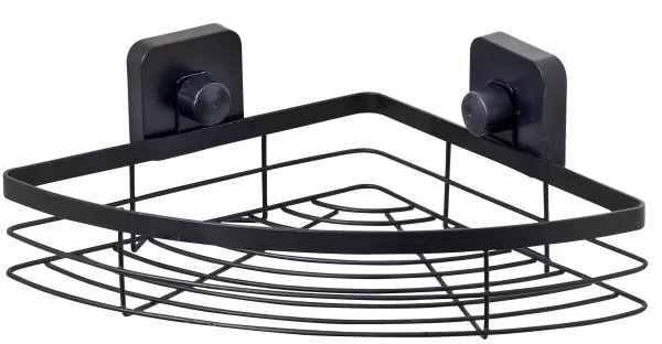 Industria Cesto Canto P/Duche Com Ventosas Preto>CASA Shop