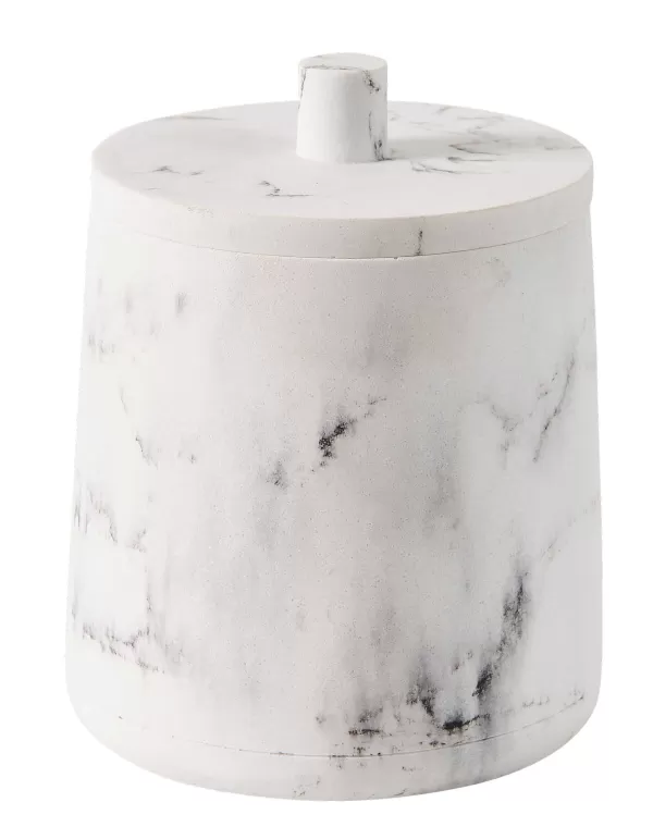 Luna Porta-Bolas Algod O Com Tampa Aspeto De M Rmore>CASA Discount