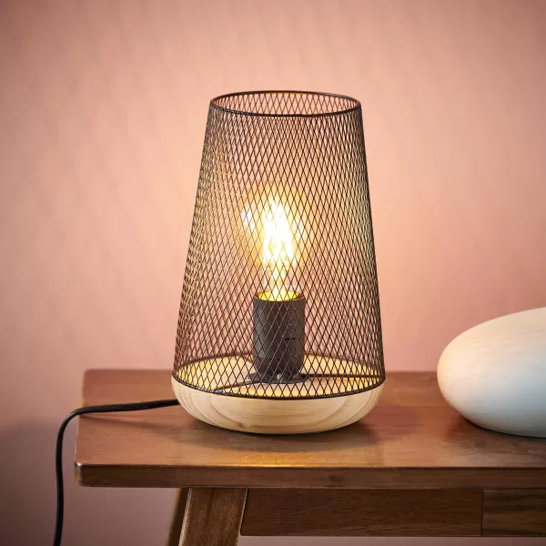 Mesh Candeeiro De Mesa Preto>CASA Cheap