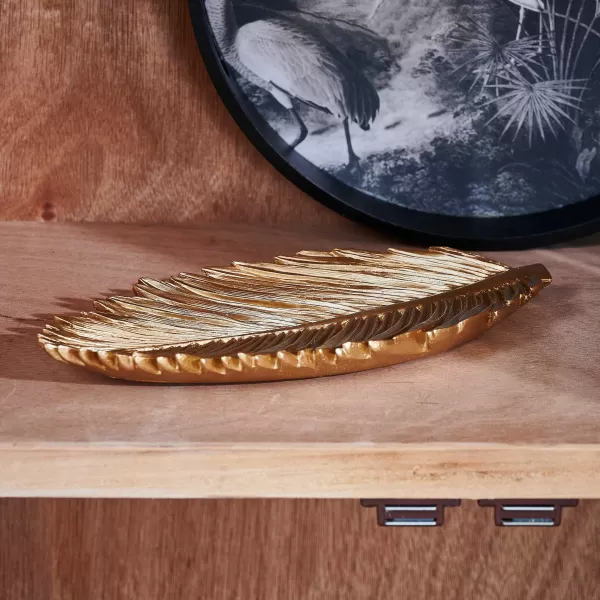 Palm Folha Decorativa Dourado>CASA Online