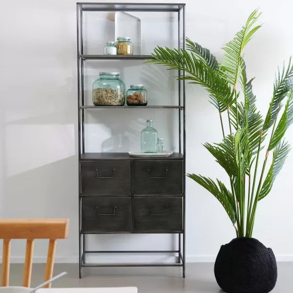 Pharma Estante De Parede Com 4 Gavetas Preto>CASA Best