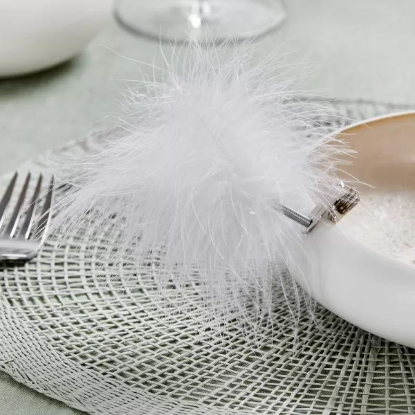 Plumo Clipe Decorativo Branco>CASA Fashion