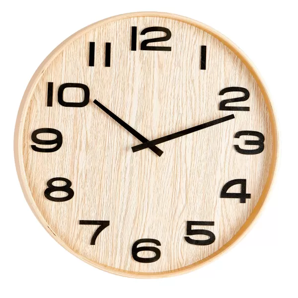 Plywood Wandklok Natural>CASA Cheap