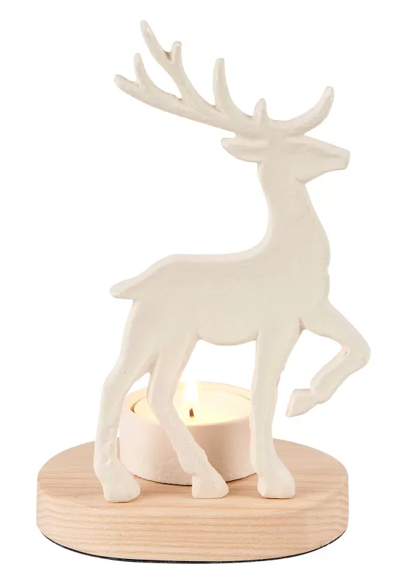 Scandy Deer Porta-Vela Para Lamparina Branco, Natural>CASA Shop
