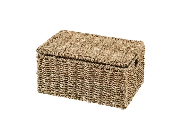 Seagrass Cesto De Arrumação M Com Tampa Natural>CASA Store