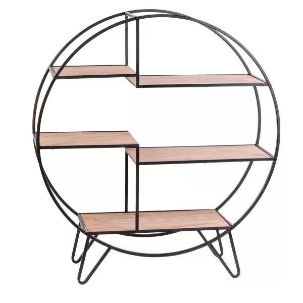 Sirkel Estante De Parede Preto, Natural>CASA Discount
