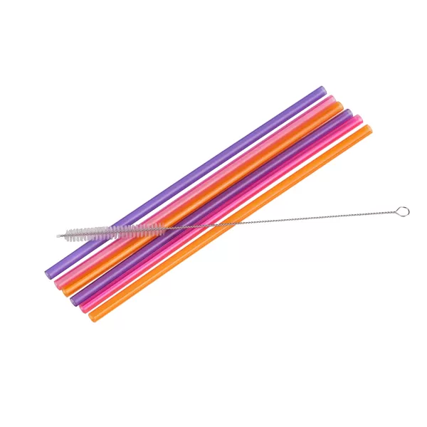 Slurp Palhas Reutiliz Veis Conjunto De 6 Mistura De 3 Cores Cor-De-Laranja, Roxo, Rosa>CASA Sale