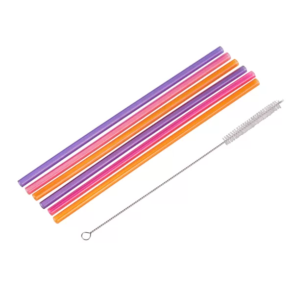 Slurp Palhas Reutiliz Veis Conjunto De 6 Mistura De 3 Cores Cor-De-Laranja, Roxo, Rosa>CASA Sale