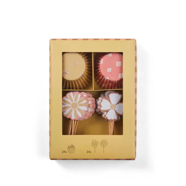 Springtime Conjunto Cupcakes Conjunto De 48 Menta, Roxo Claro>CASA Sale