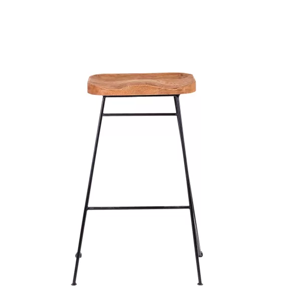 Teak Banco De Bar Preto, Natural>CASA Best Sale