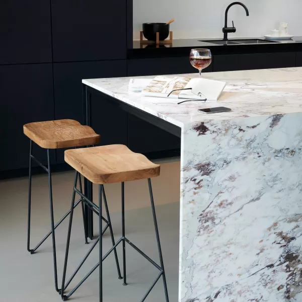 Teak Banco De Bar Preto, Natural>CASA Best Sale