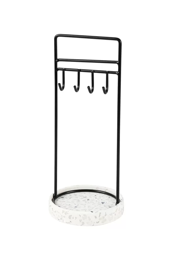 Terrazzo Estante Para Joias Preto, Branco, Cinzento>CASA Best