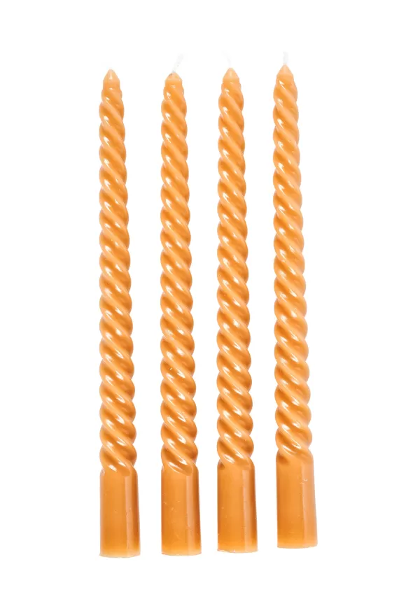 Twist Velas Viradas Conjunto De 4 Cor-De-Laranja>CASA Fashion