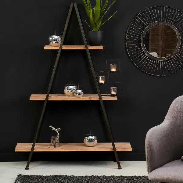 Vermont Estante De Parede Preto, Natural>CASA New