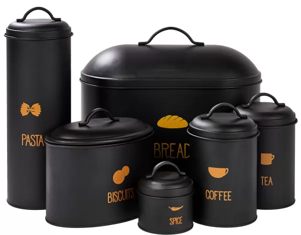 Vira Caixa De Conserva O Para Bolachas Preto>CASA Shop